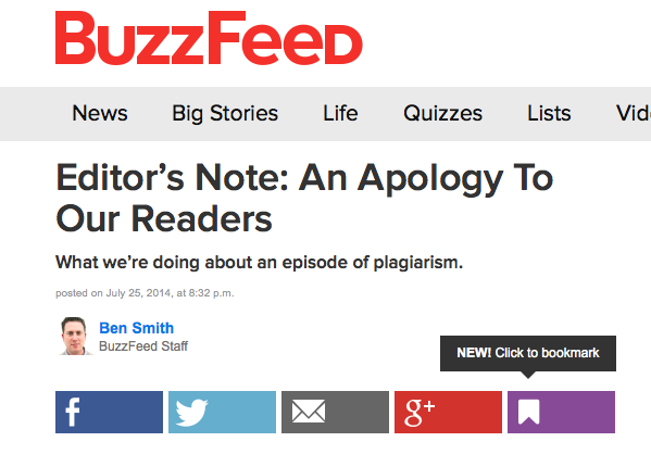 BuzzFeed Apology
