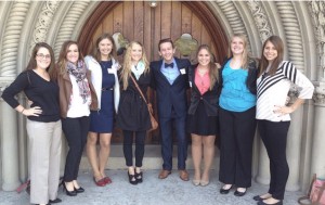 A group of Ohio Northern University PRSSA students after a Central Ohio PRSA luncheon this past year. 