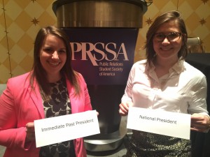 National President Emma Finkbeiner and Immediate Past President Laura Daronatsy at the PRSSA 2016 National Assembly in Austin, Texas.