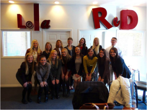 University of Wisconsin–Eau Claire PRSSA Chapter following the agency tour. Photo courtesy of Abby Reimer.