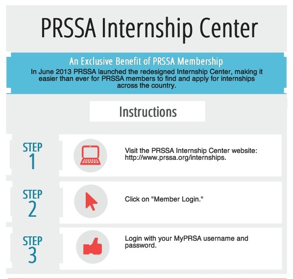 Utilize the PRSSA Internship Center in Six Easy Steps [Infographic]