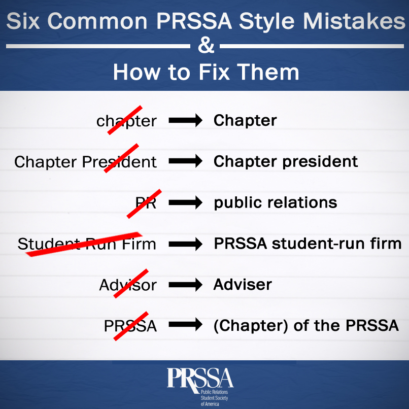 The Six Most Common PRSSA Style Mistakes