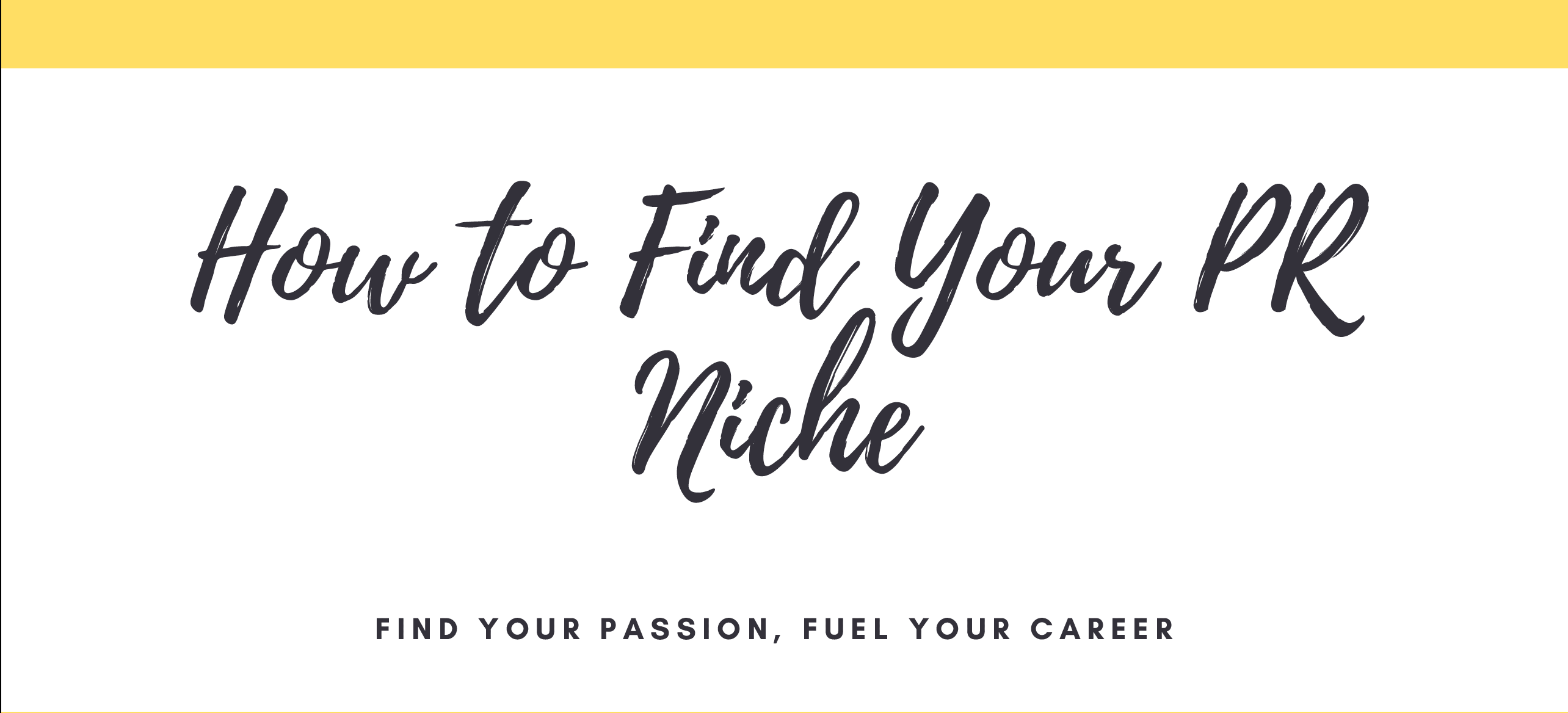 How to find Your PR Niche!- an Infographic